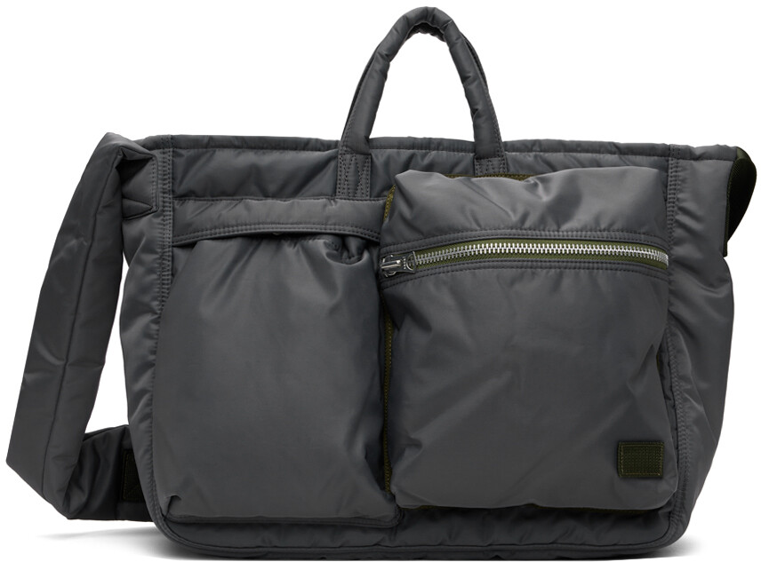 

Серая сумка-тоут Porter Edition Sacai, цвет Gray/Khaki