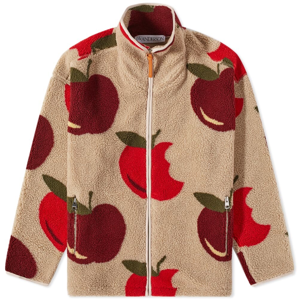 

Повседневная куртка JW Anderson на молнии спереди, бежевый/красный