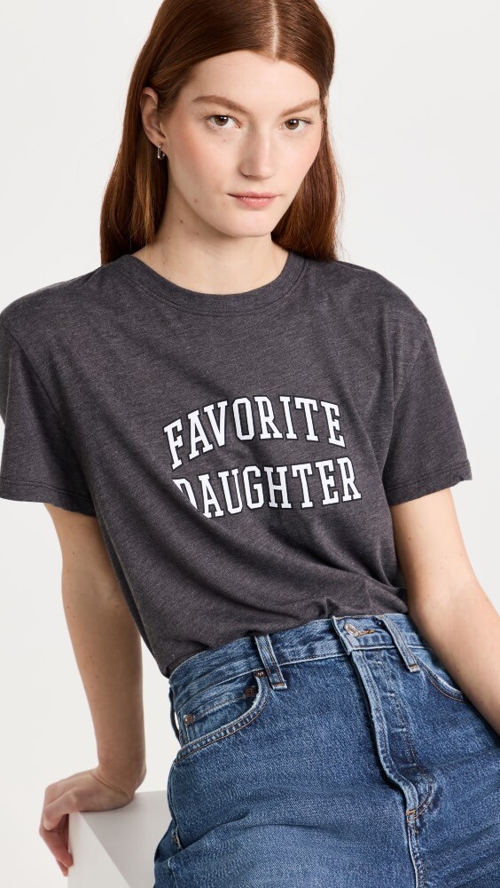 

Футболка Favorite Daughter The Favorite Daughter Cropped Collegiate, угольный