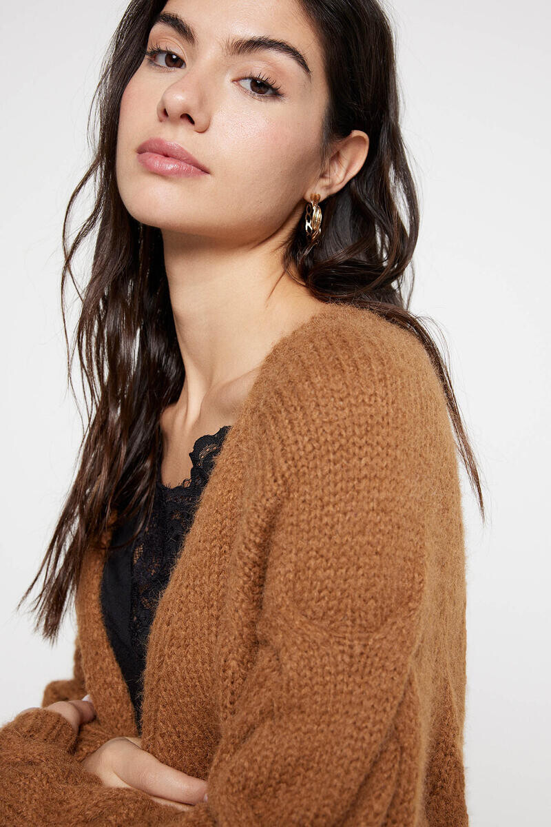 

Плетеный кардиган Vero Moda, коричневый