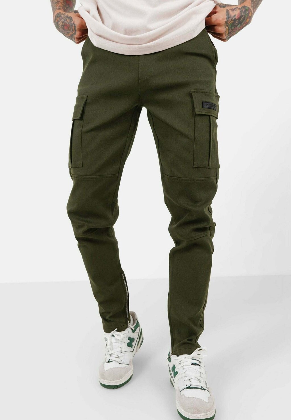 

Брюки-карго Fitted Sixth June, хаки