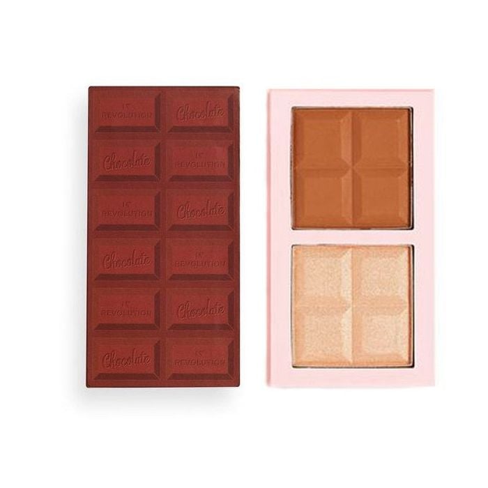 

Хайлайтер Chocolate Contour Paleta de Iluminador y Contorno I Heart Revolution, Medium