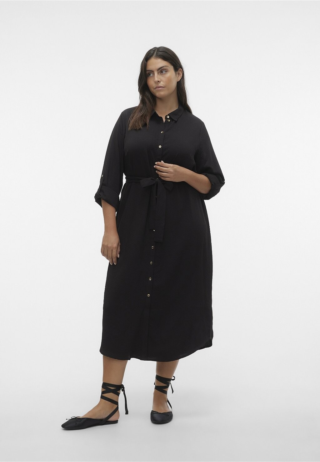 

Классическая рубашка Vero Moda Curve VMCCATE SHIRT DRESS, черный