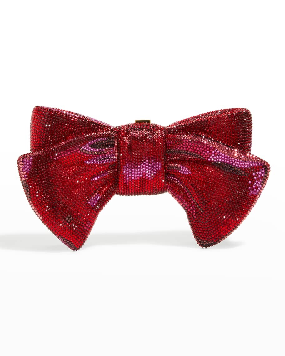 

Клатч с кристаллами и бантом Judith Leiber Couture