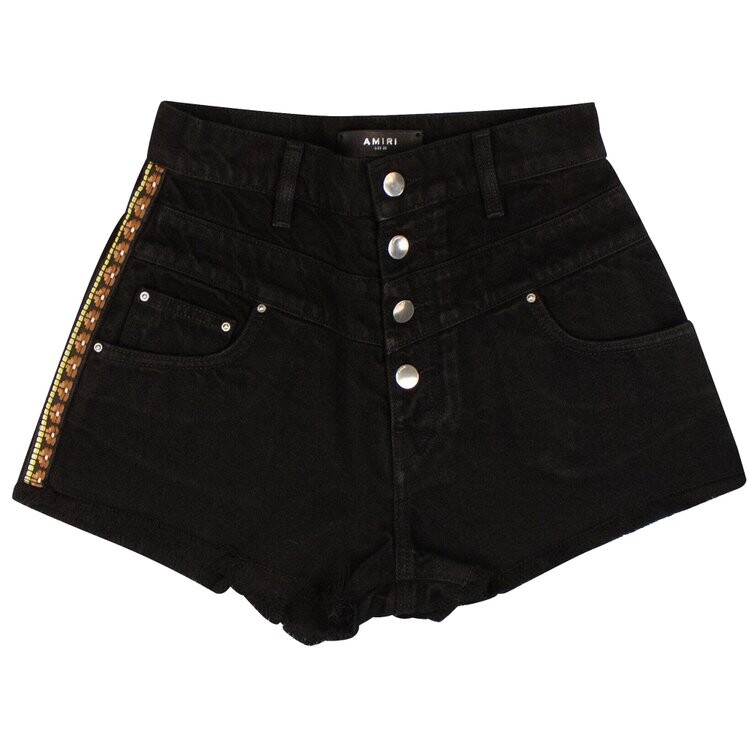 

Шорты Amiri Denim High Waisted Track 'Black', черный