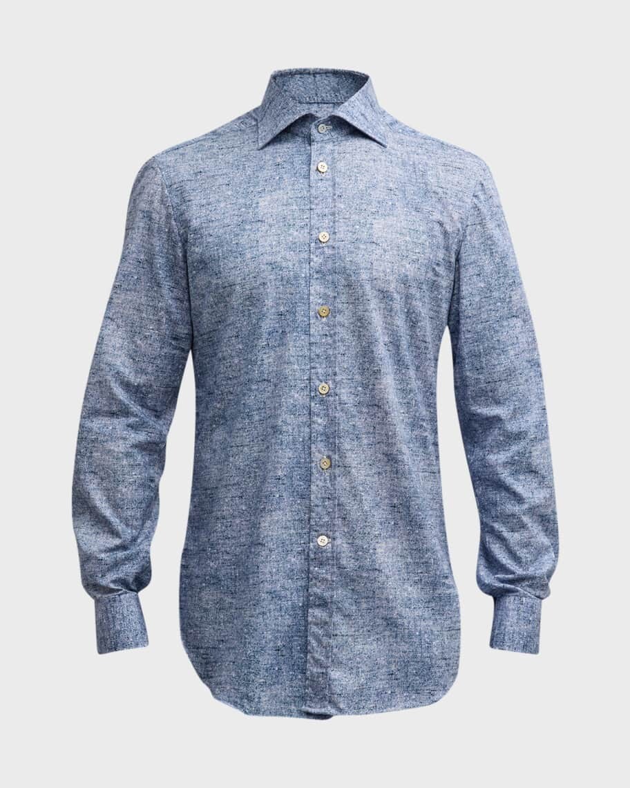 

Мужская хлопковая спортивная рубашка с принтом Donegal Kiton