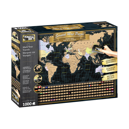 Пазл World Map Scratch Off Puzzle
