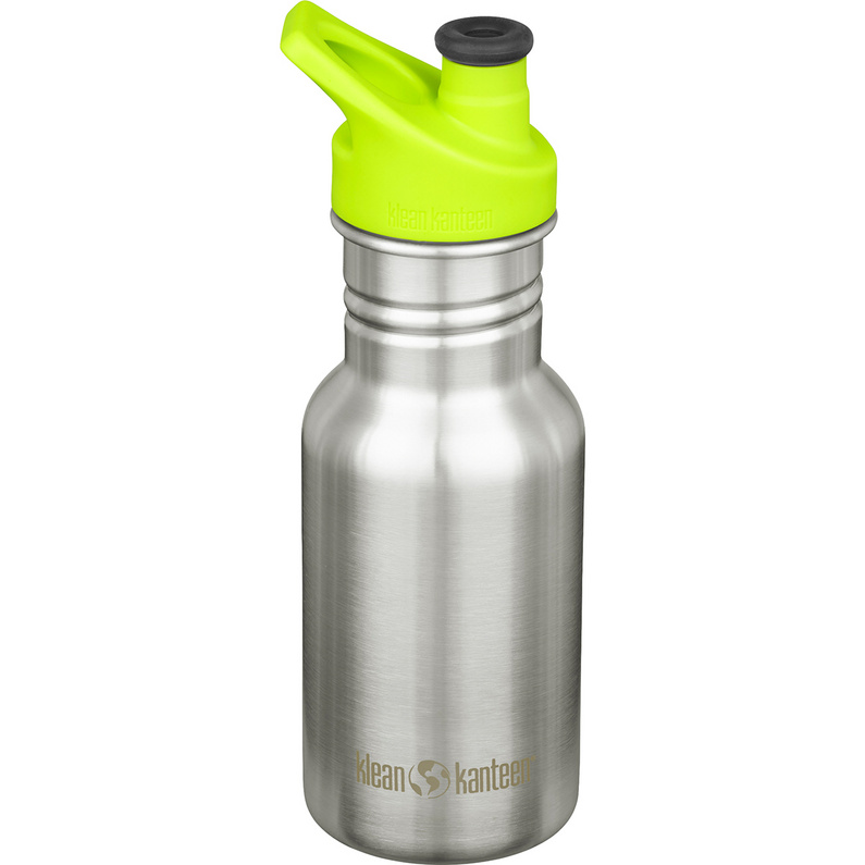 Детская бутылочка для питья с классической узкой спортивной крышкой Klean Kanteen, серый