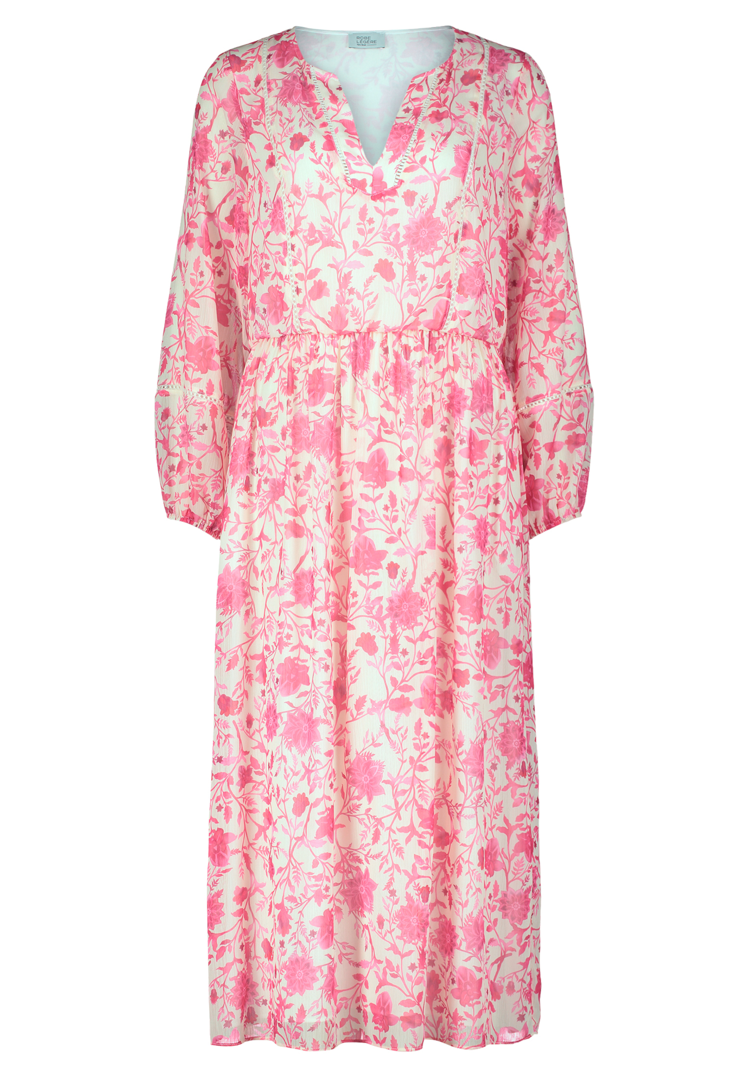 Платье Vera Mont Sommer im Boho Style, цвет Cream/Pink цена и фото
