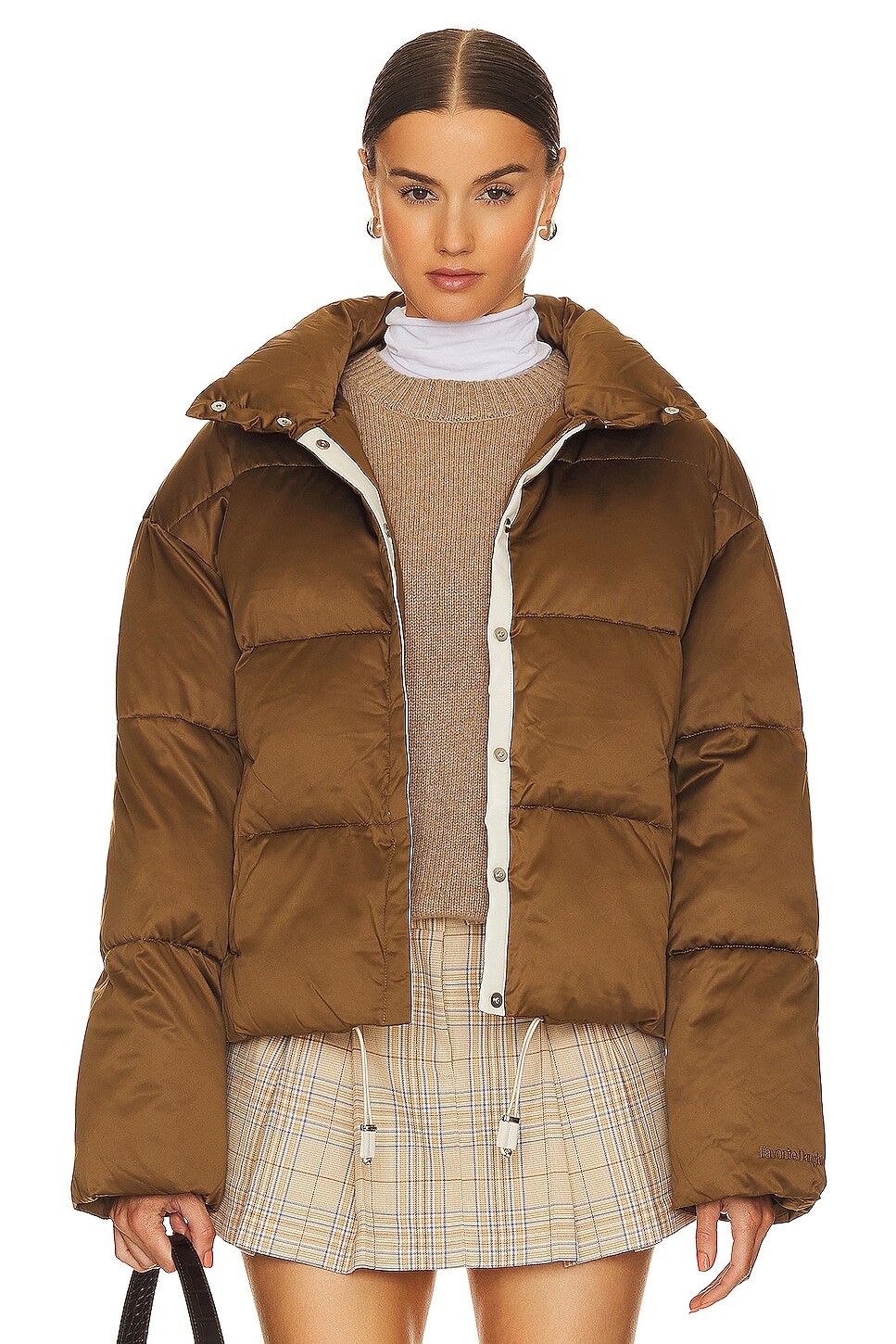 

Куртка Favorite Daughter The Cropped Puffer, бронзовый, Коричневый