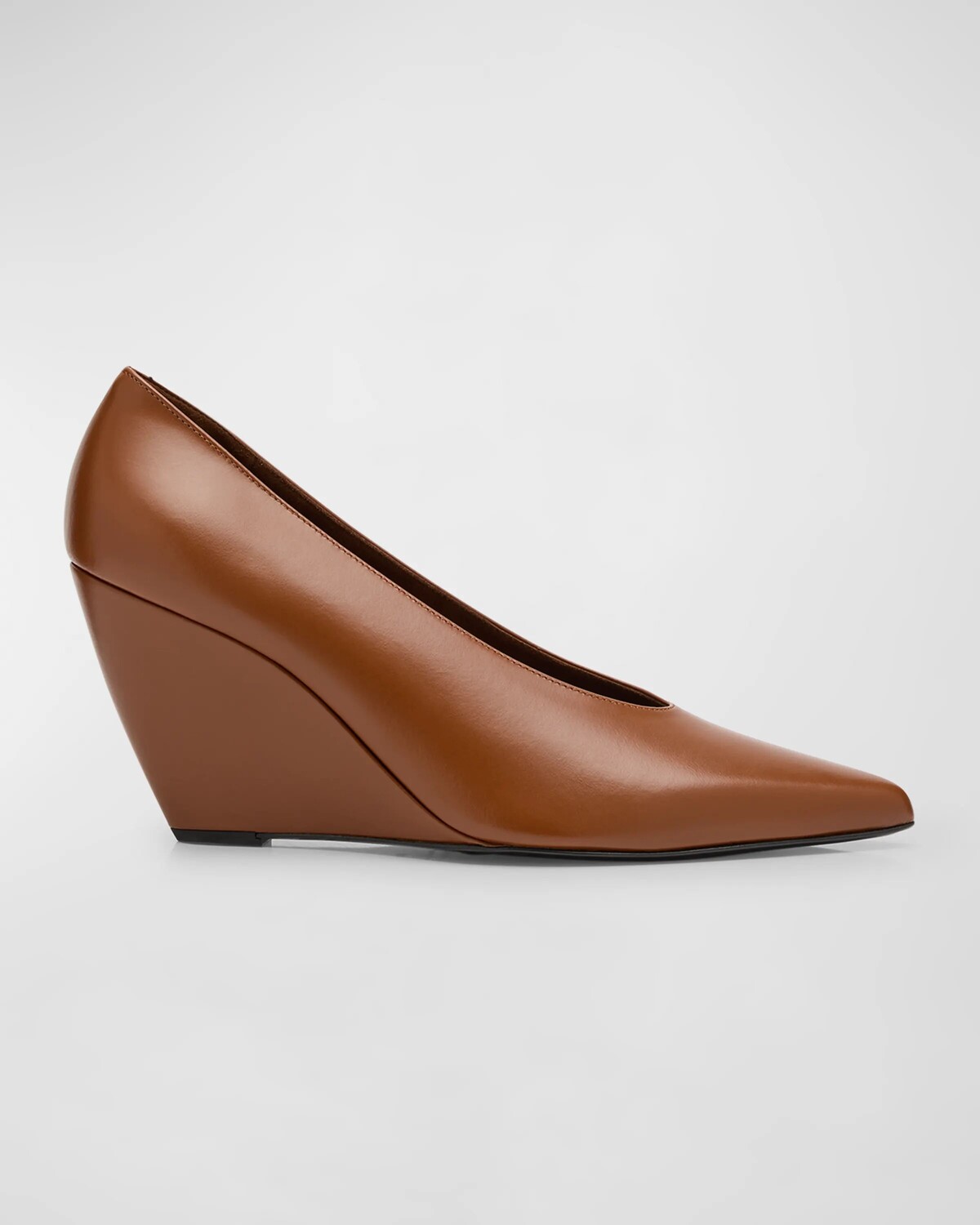 

Кожаные туфли на танкетке Viola Loro Piana, цвет Tanned Calf