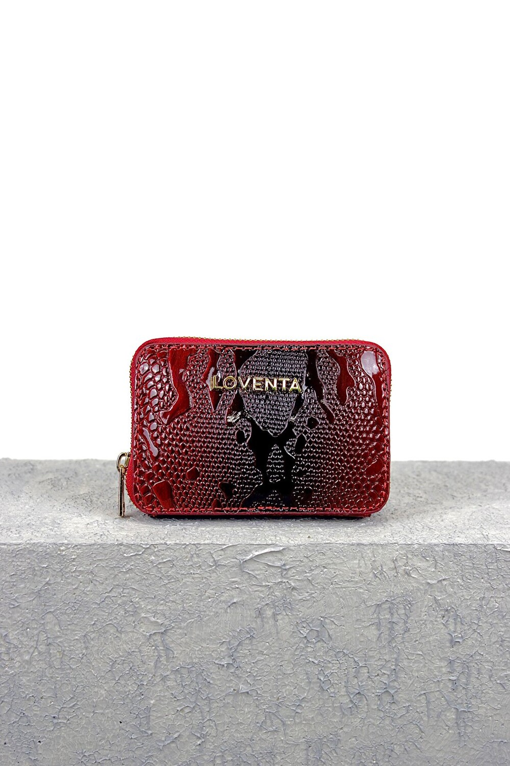 

Кошелек для карт из натуральной кожи Blanca Loventa, красный