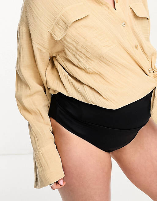

Черные двухсторонние плавки бикини в стиле хипстер ASOS DESIGN Maternity