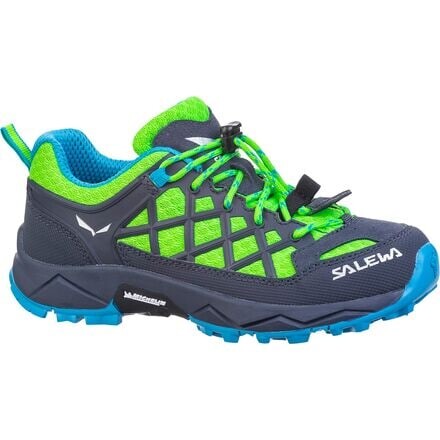 

Походные кроссовки Wildfire – для малышей Salewa, цвет Fluo Green/Blue Danube