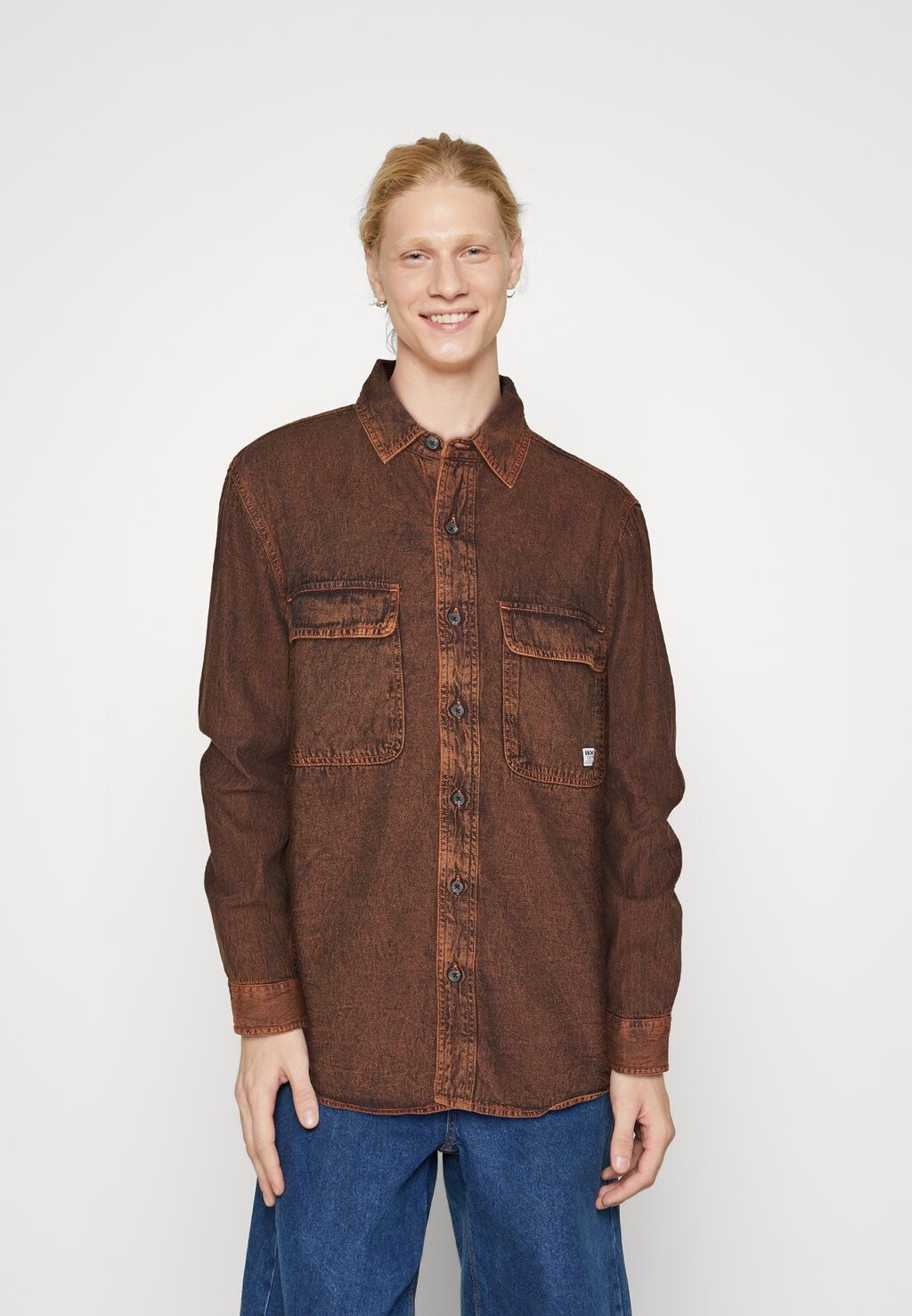 

Рубашка ACID TINT WASH BDG Urban Outfitters, ржавчина