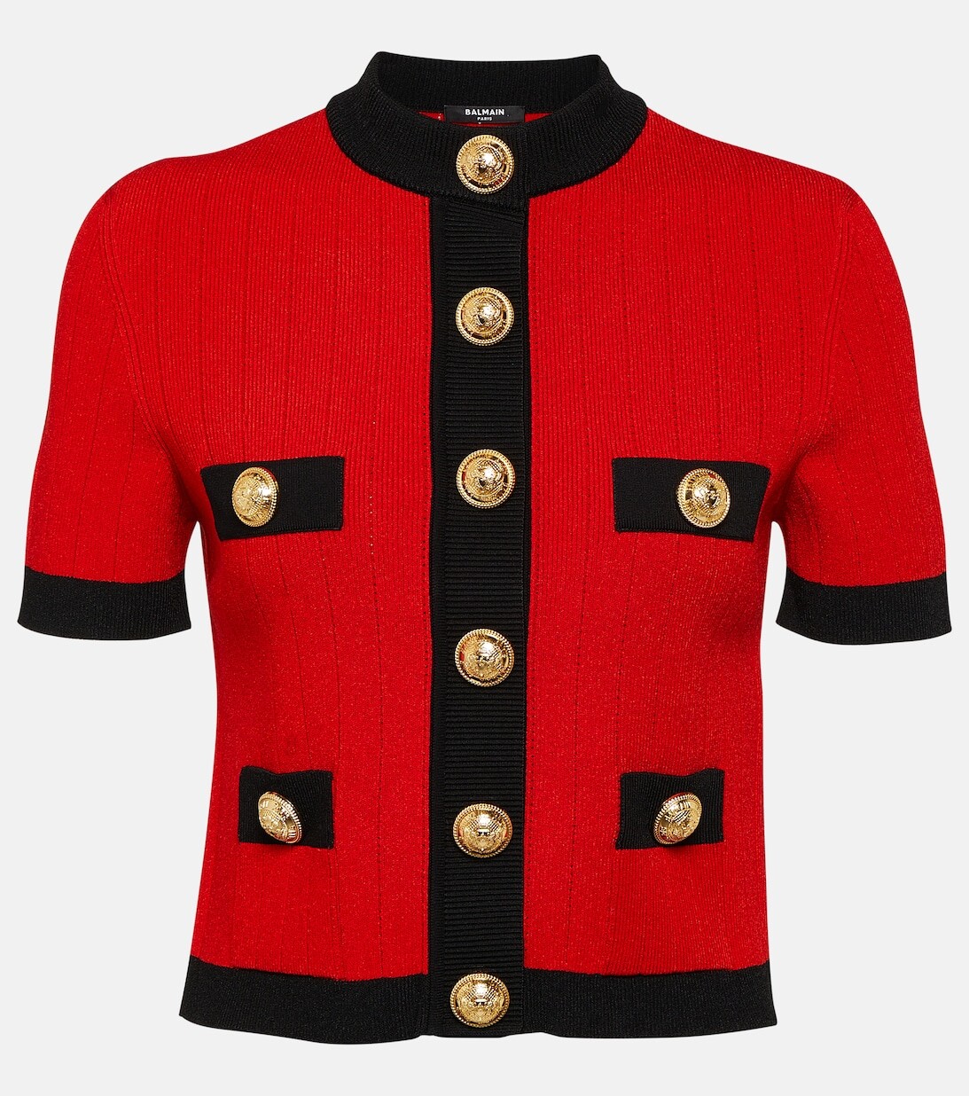 

Вязаный кардиган BALMAIN, красный