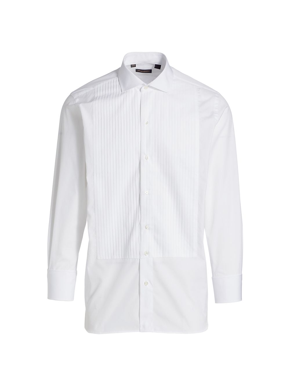Плиссированная формальная рубашка-смокинг Paul Stuart, белый