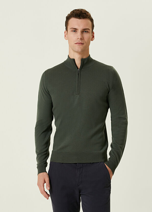 

Зеленый шерстяной свитер John Smedley