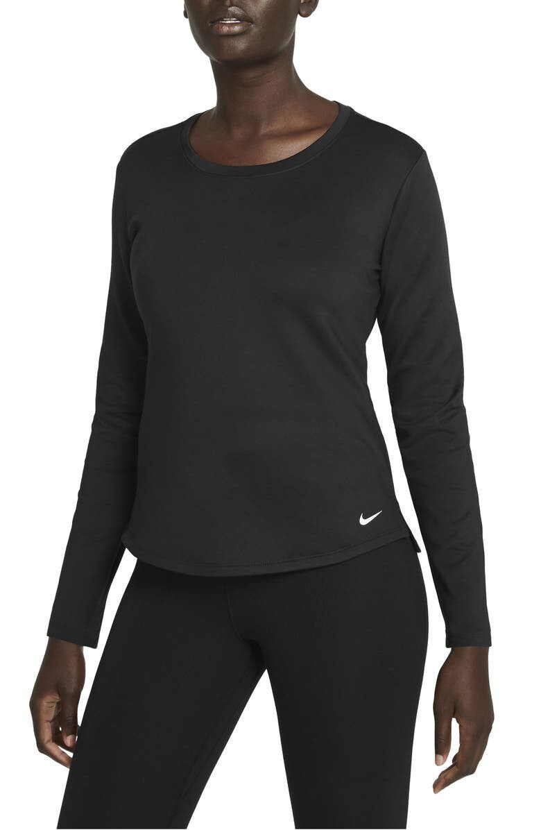 

Рубашка Therma-FIT с длинным рукавом NIKE, черно-белый