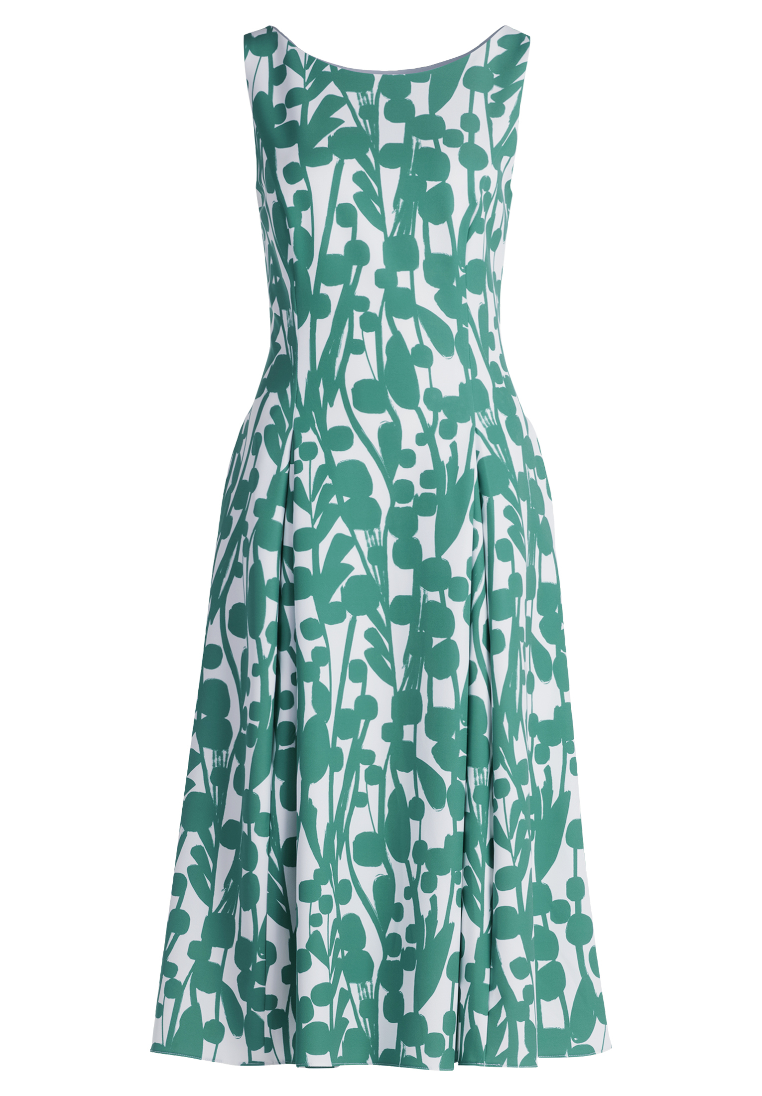 Платье Vera Mont Cocktail mit Print, цвет Cream/Green