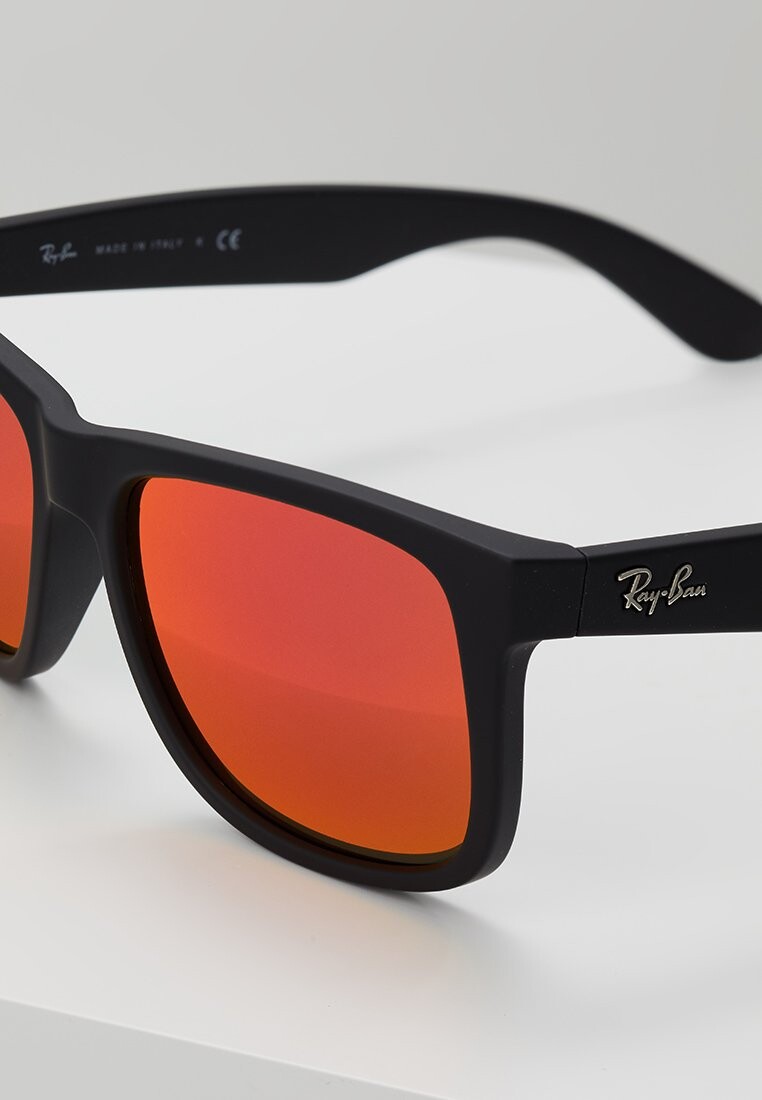 

Солнцезащитные очки JUSTIN Ray-Ban, цвет black brown mirror orange