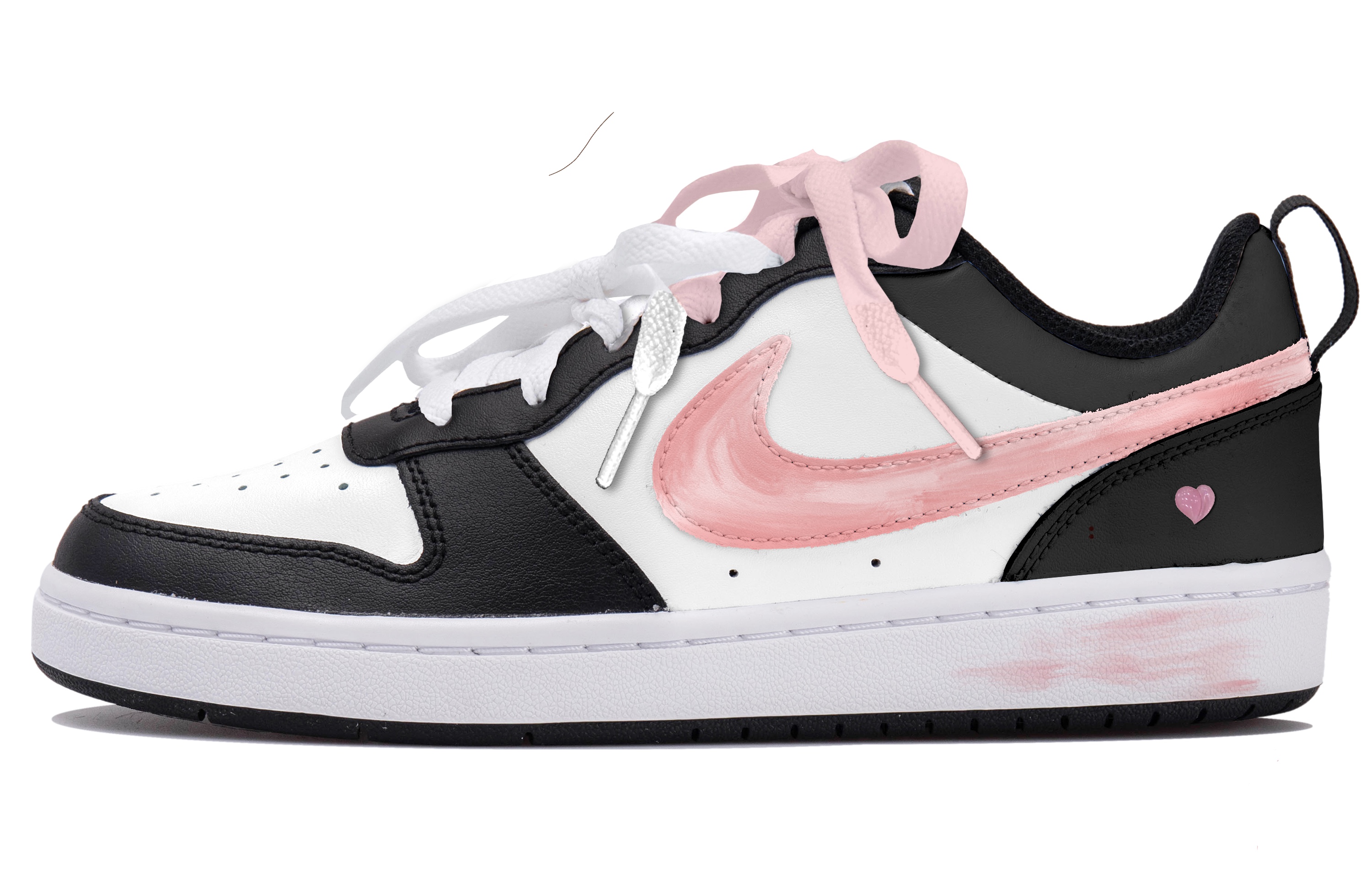 

Кроссовки Nike Court Borough 2 Skateboarding Shoes Women's Low-top White/black/pink, розовый