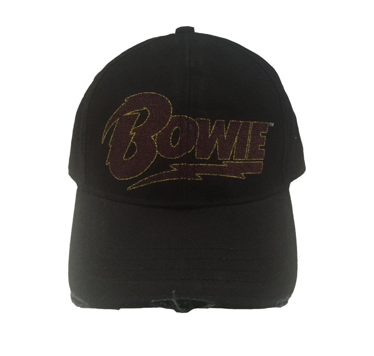 Бейсболка с винтажным потертым логотипом Flash Logo и ремешком на спине David Bowie, черный bowie david toy 106lp конверты внутренние coex для грампластинок 12 25шт набор