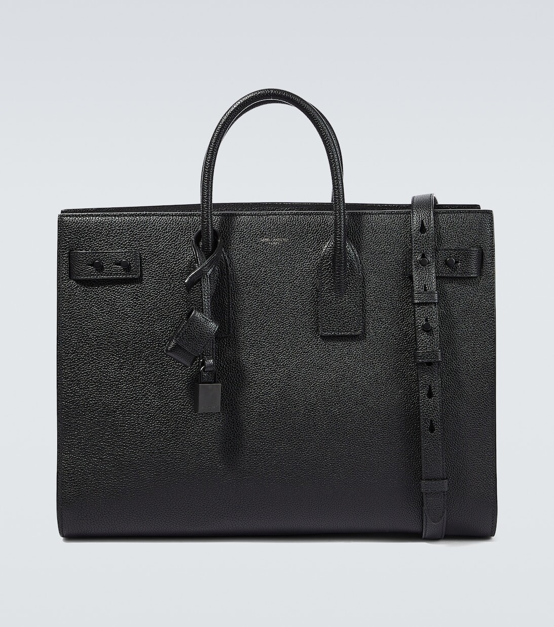

Sac De Jour Большая кожаная сумка-тоут Saint Laurent, черный