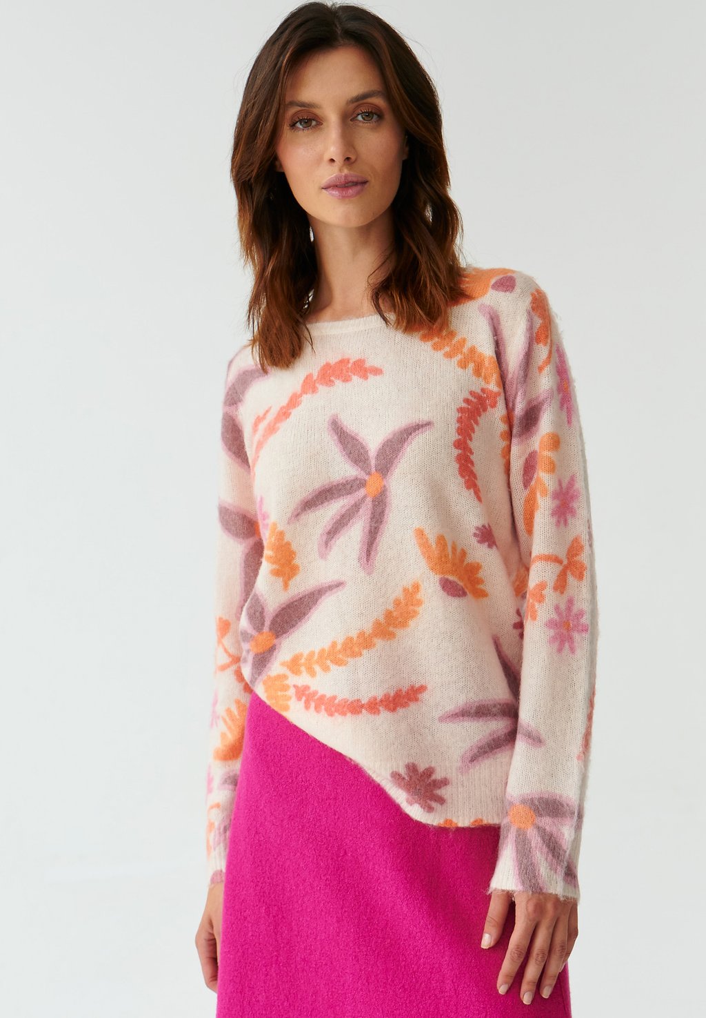 Вязаный свитер PAPI TATUUM, цвет off white фото