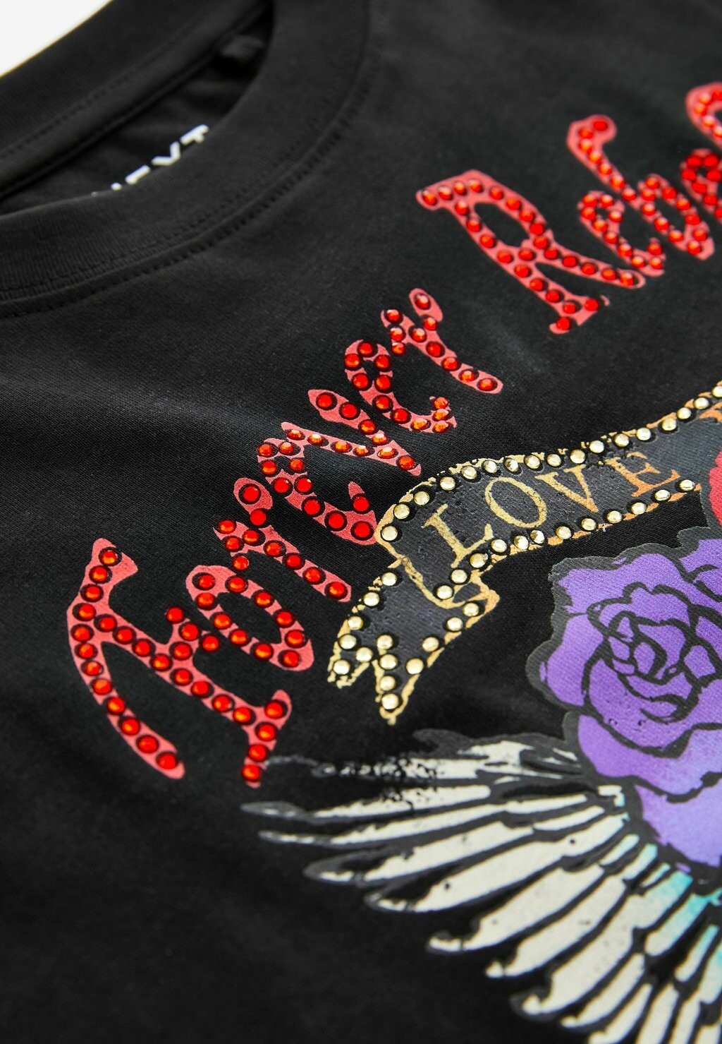 

Футболка с принтом Tattoo Stud Graphic Regular Fit Next, черная