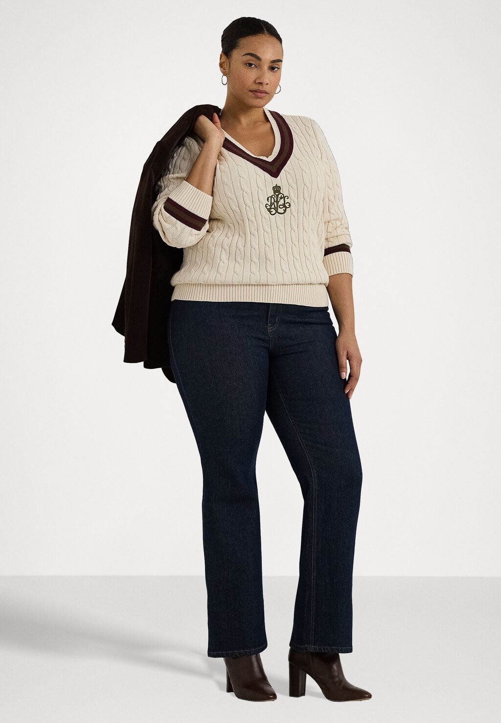 

Джемпер CABLE KNIT COTTON CRICKET SWEATER Lauren Ralph Lauren Woman, кремовый