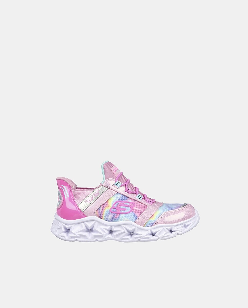 

Кроссовки Girl's Galaxy Lights слипоны с низким берцем и подсветкой Skechers, розовый