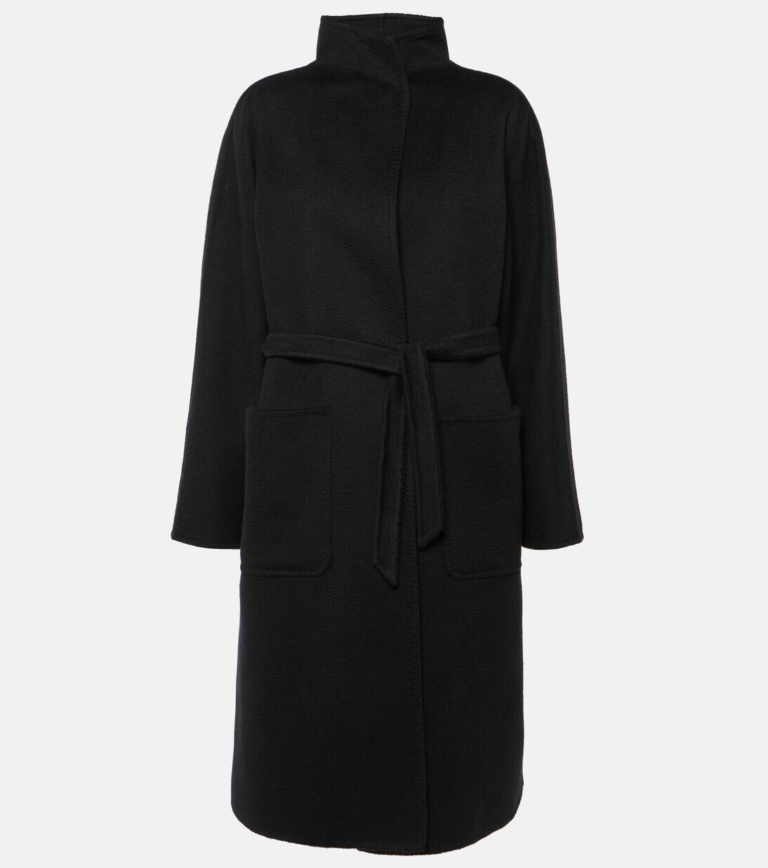 

Кашемировое пальто-халат с поясом Lilia Max Mara, черный