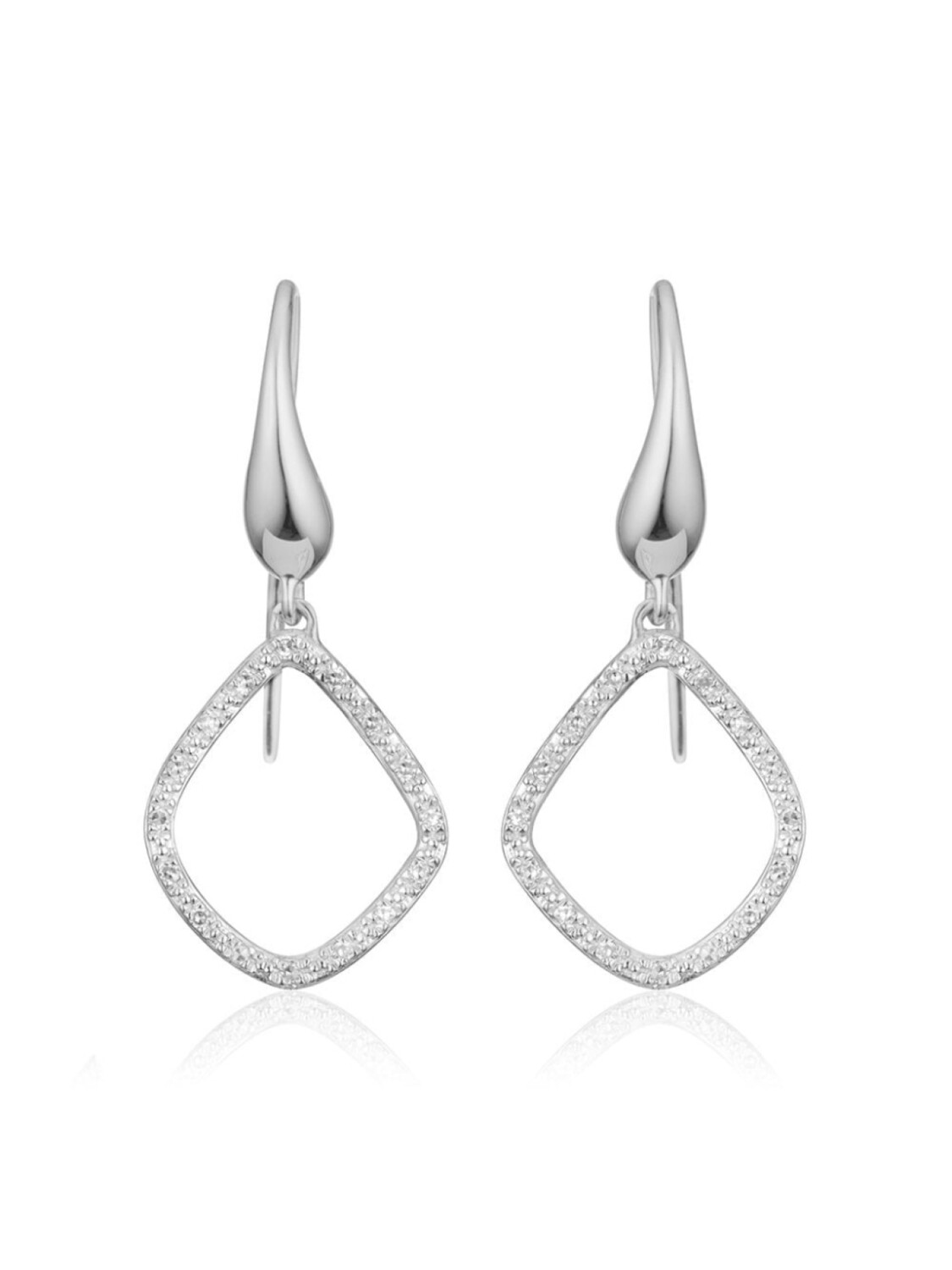 

Серьги Riva Diamond Kite Monica Vinader, серебряный