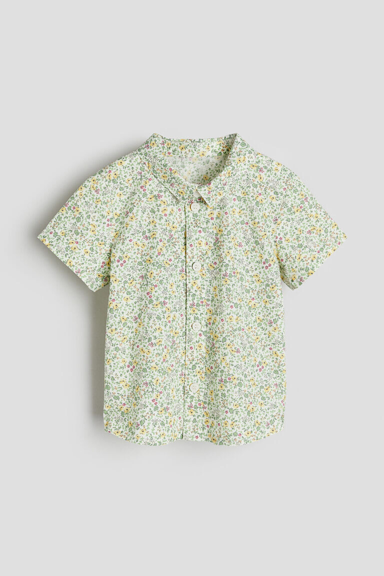 

Рубашка с короткими рукавами и узором H&M, белый