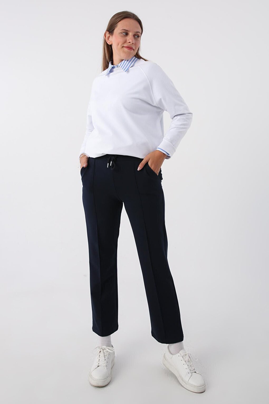 Темно-синие спортивные штаны с карманами ALL DAY темно синие женские спортивные штаны с карманами gap