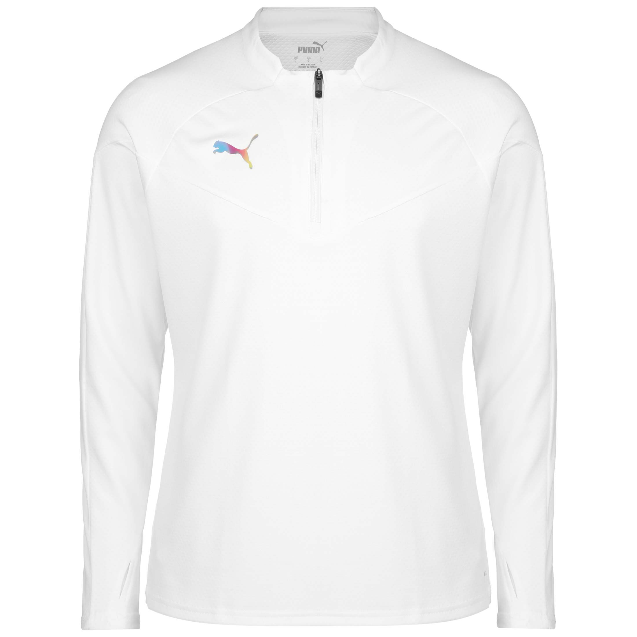 

Лонгслив Puma individualFINAL 1/4 Zip, белый