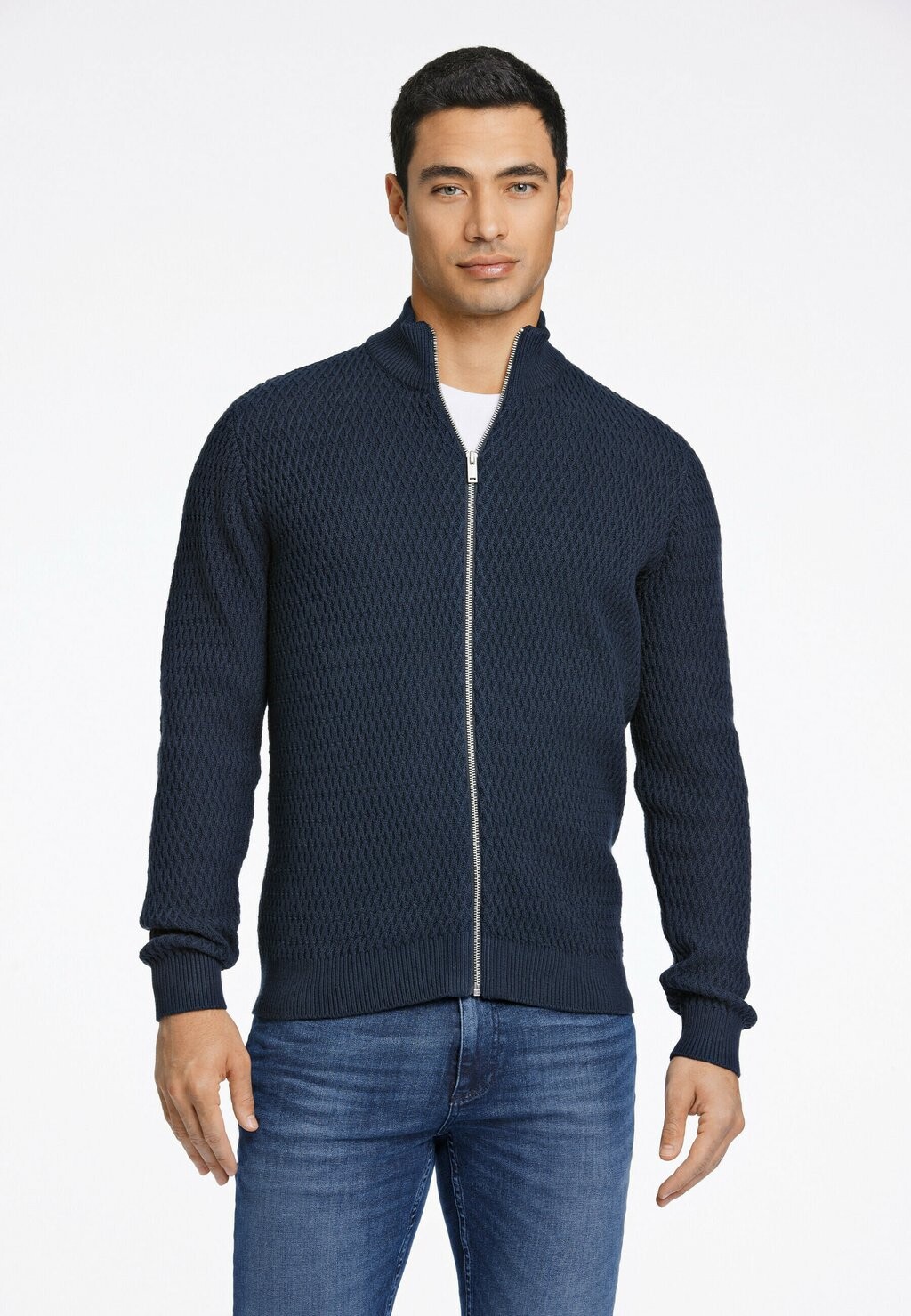 

Кардиган O-Neck Structure Lindbergh, цвет navy