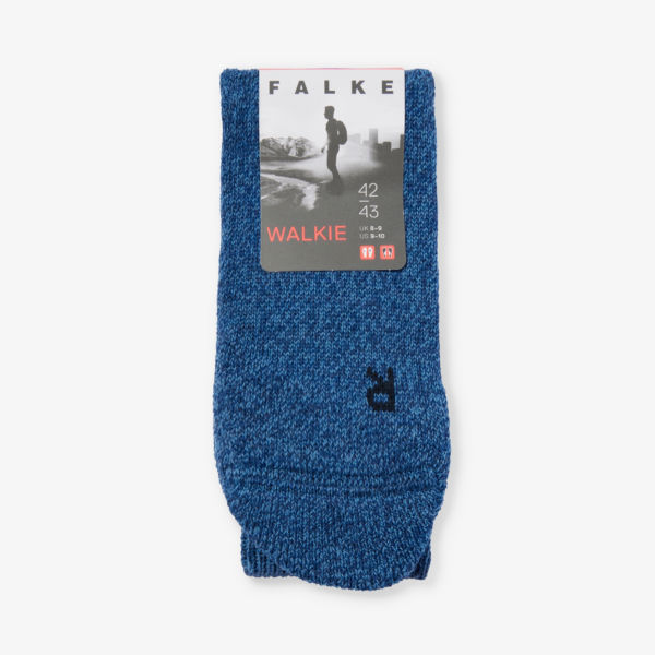 Носки Walkie Ergo в рубчик из эластичной смесовой шерсти Falke, цвет light denim цена и фото