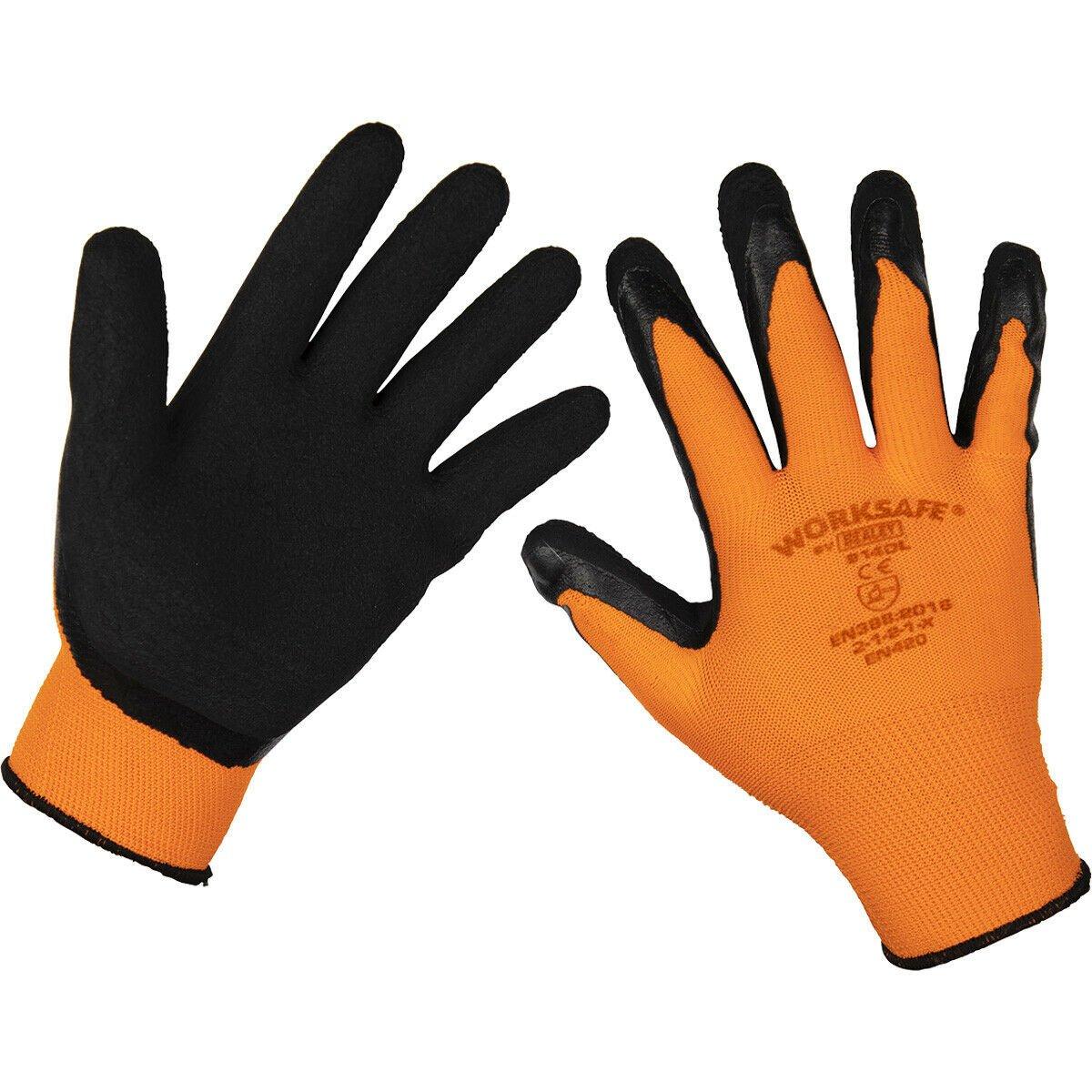цена ПАРА перчаток из пеноматериала с латексным покрытием — большие — легкие и безопасные с улучшенным захватом Loops, мультиколор