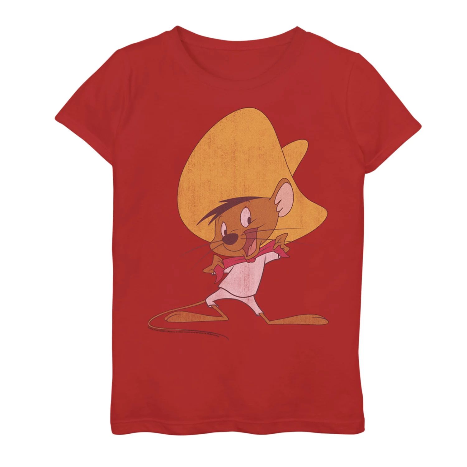 

Красная футболка с рисунком и портретом Looney Tunes Speedy Gonzales для девочек 7–16 лет Licensed Character