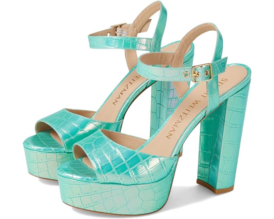 

Туфли Stuart Weitzman Ryder 95 Platform Sandal, цвет Capri Ice