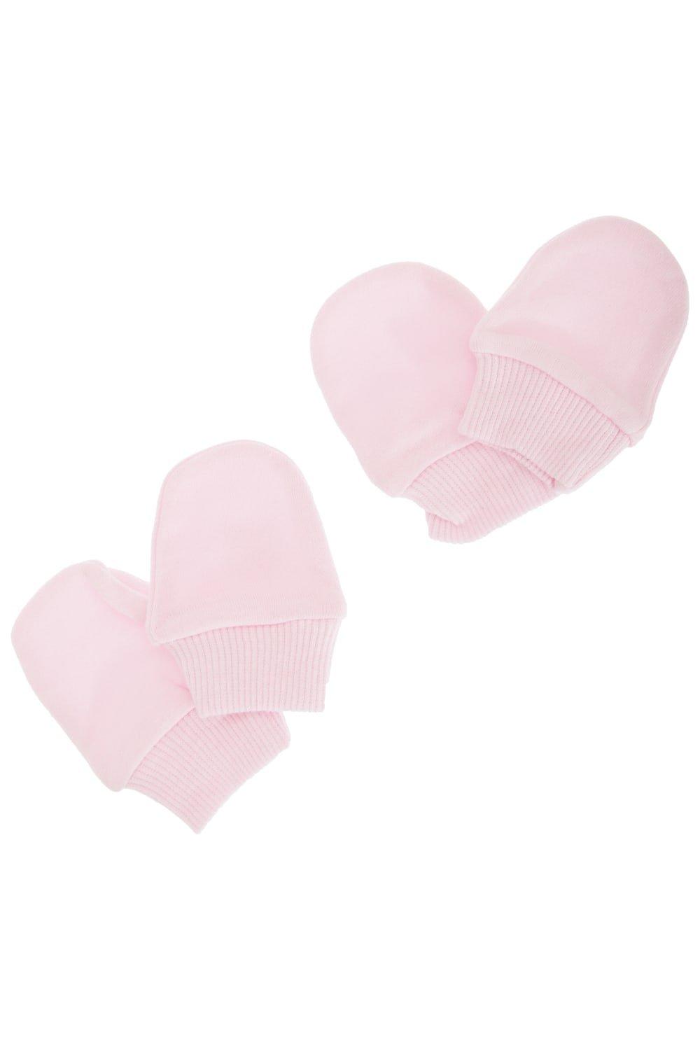 Эластичные варежки для новорожденных из 100% хлопка (2 пары в упаковке) Universal Textiles, розовый