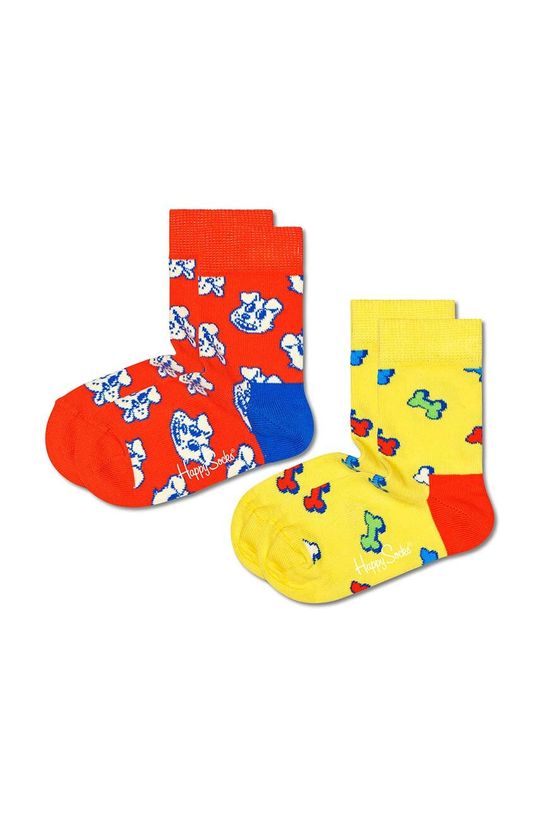 носки happy socks носки hot dog dog Детские носки Happy Socks Kids Dog & Bone 2 шт., мультиколор