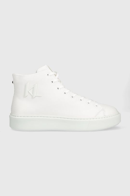 Кожаные кроссовки KL52265 MAXI KUP Karl Lagerfeld, белый кроссовки karl lagerfeld maxi kup plexikonic black