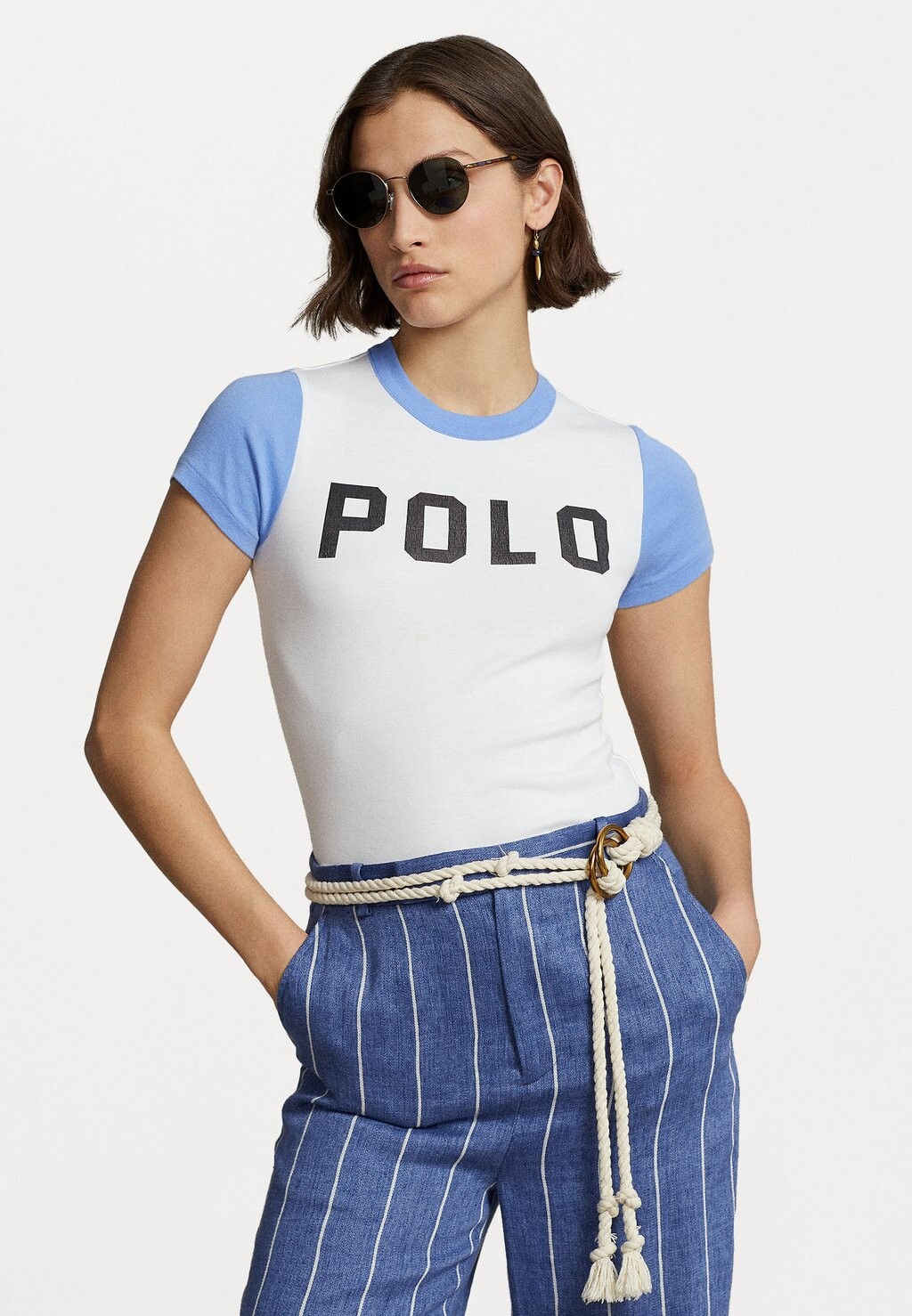 

Футболка с принтом Polo Ralph Lauren, Синий