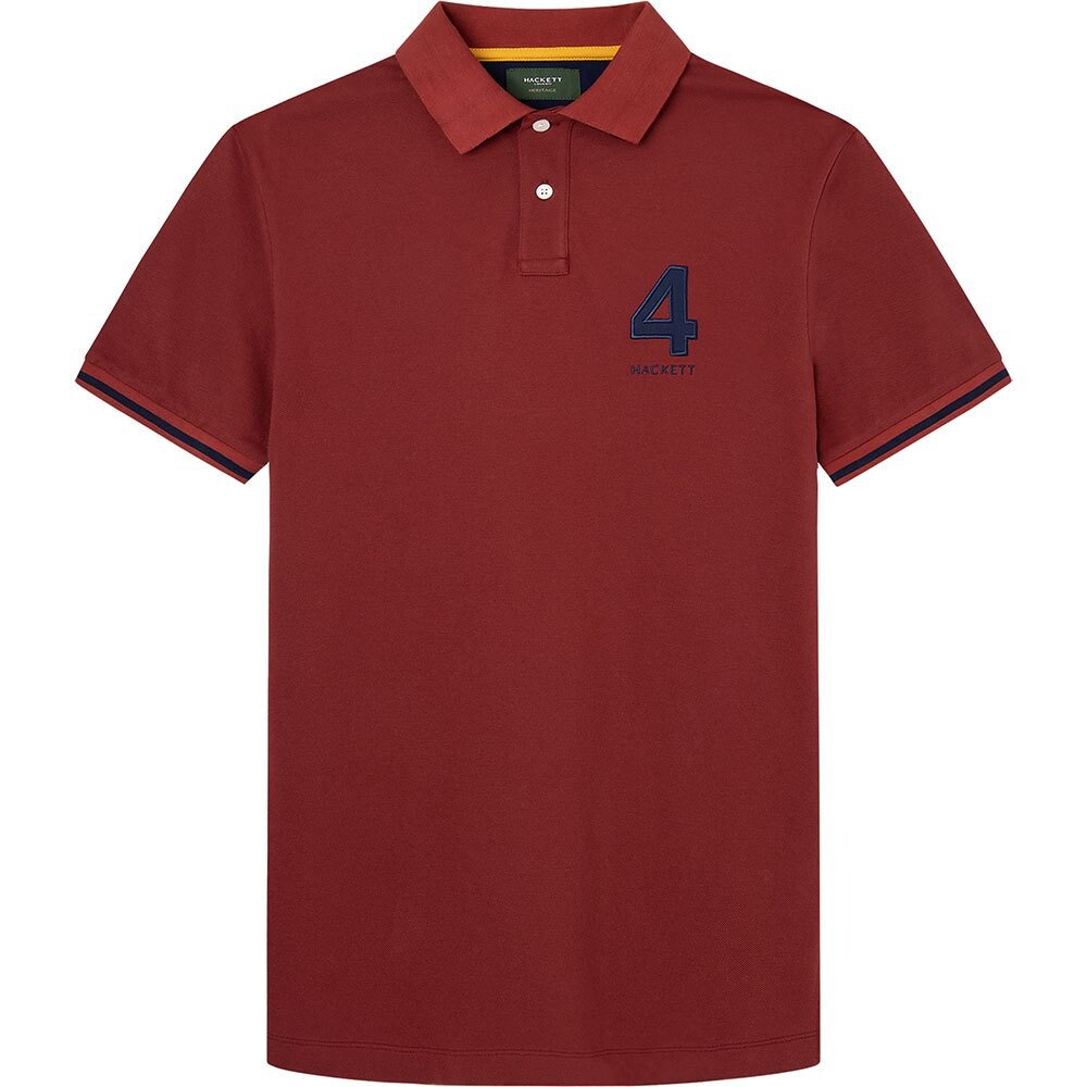 

Поло с коротким рукавом Hackett Heritage Number, красный