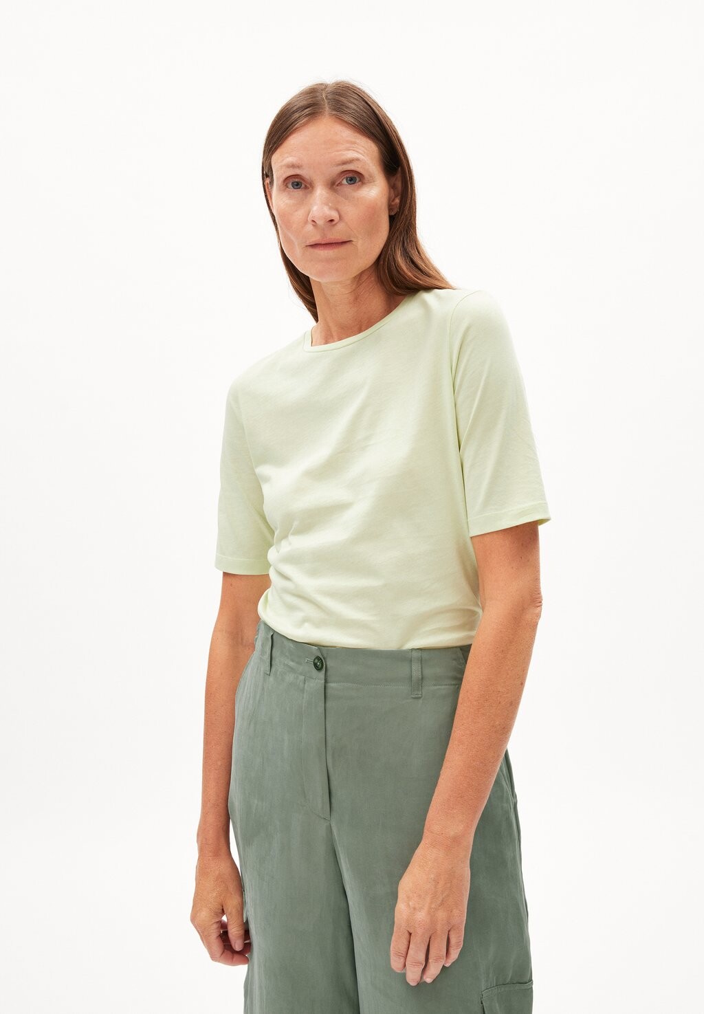 

Футболка базовая ARMEDANGELS, цвет pastel green