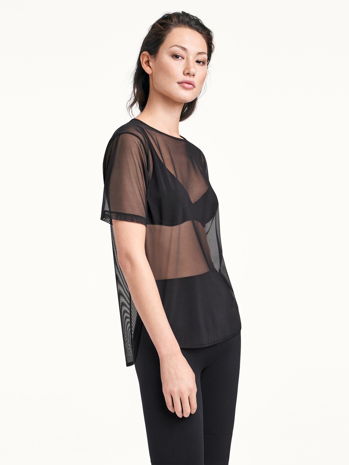 

Тюлевая рубашка Wolford, черный