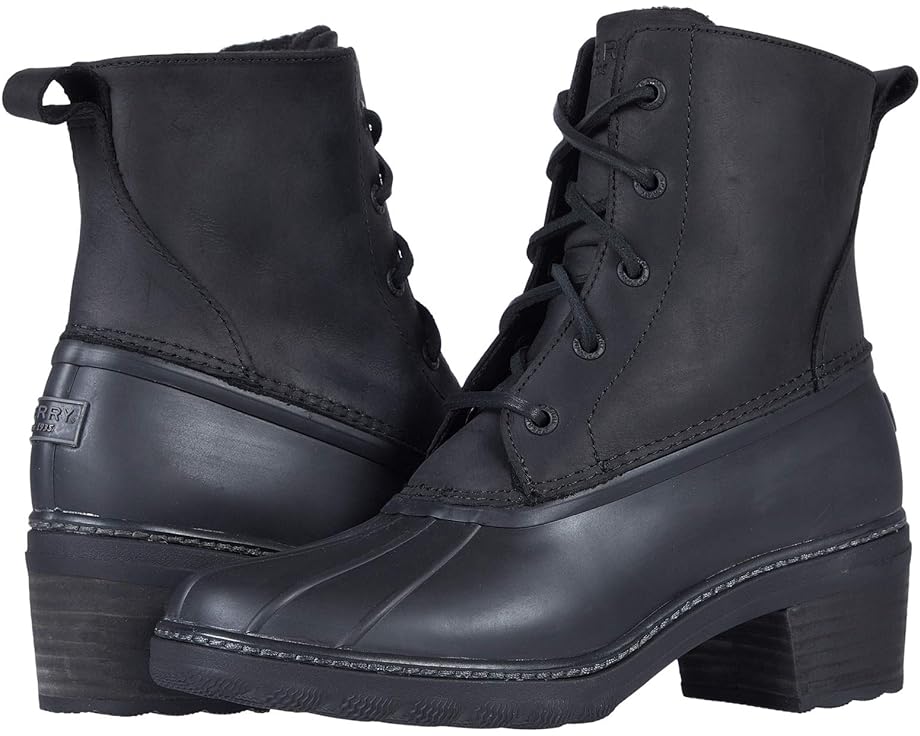 Ботинки Sperry Saltwater Heel Leather, черный